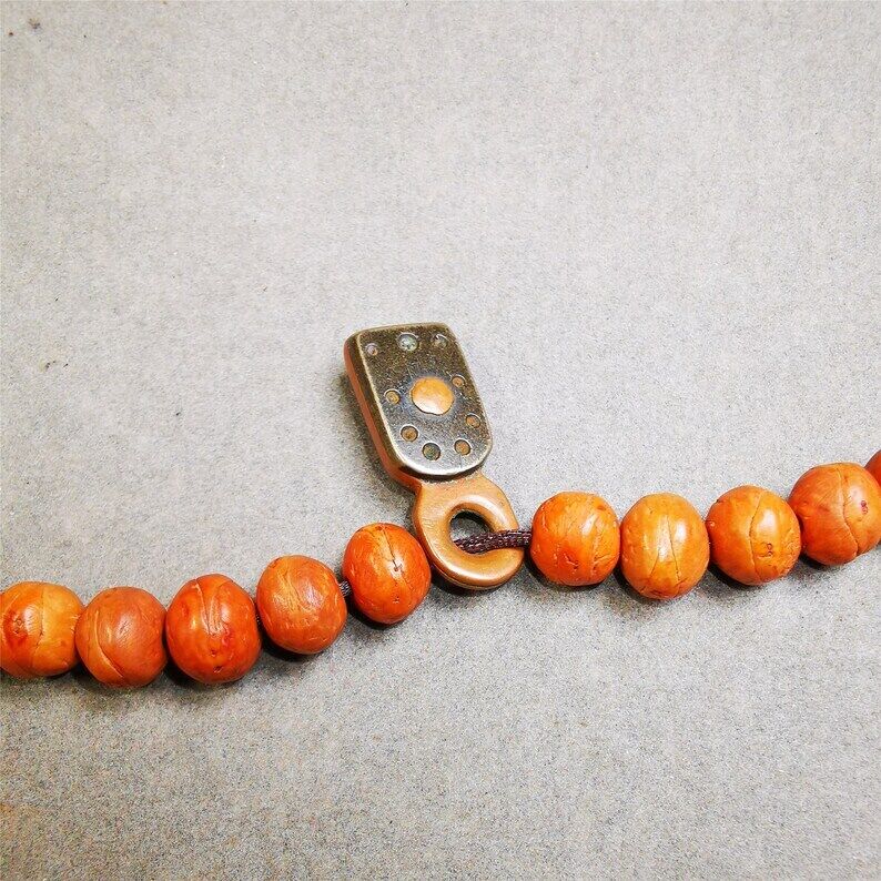 Tibetan Buddhist Mala Pendant,Mantra Dot Charm Amulet for Prayer Beads