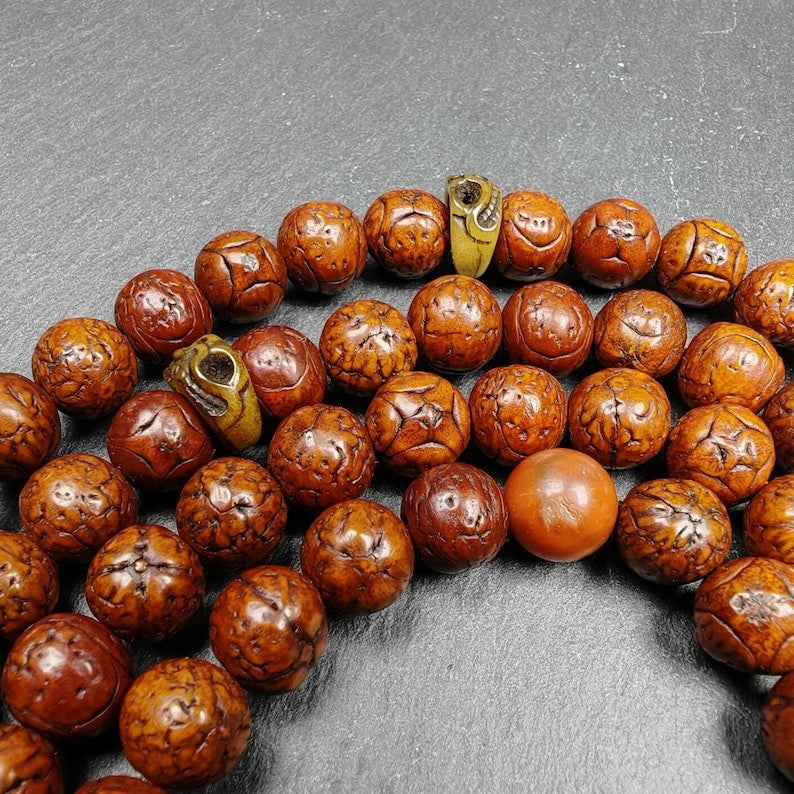 9mm 108 Kirin Eyes Bodhi Seed Prayer Beads