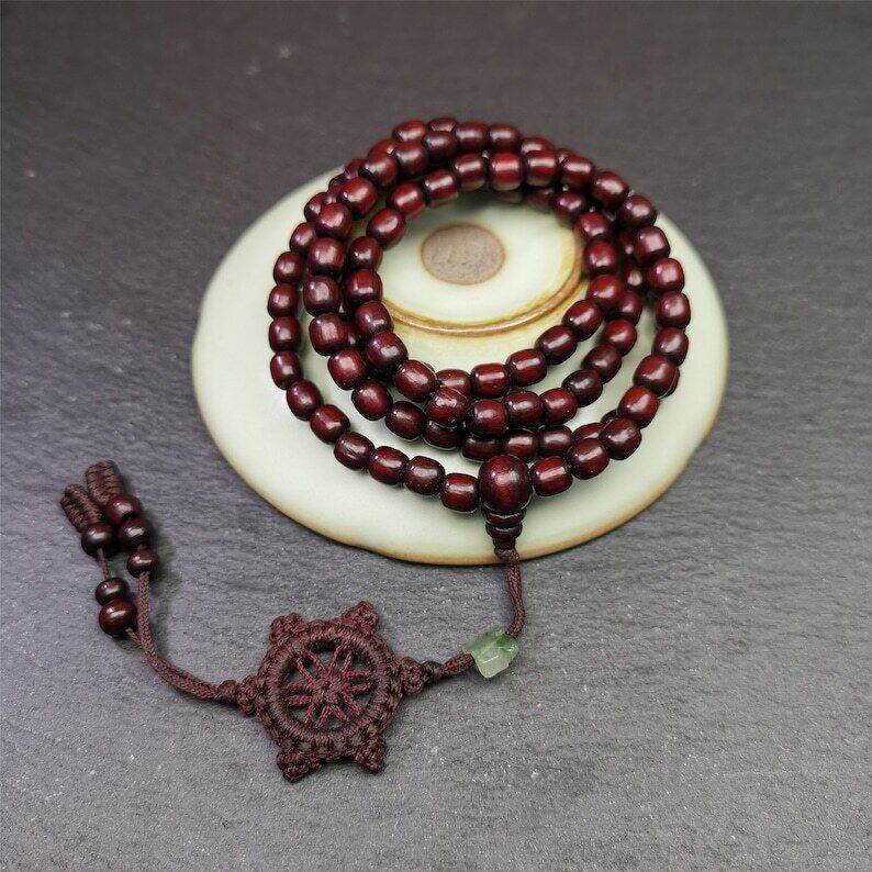 Rosewood Beads Mala,Prayer Beads Necklace - Gandhanra-ART