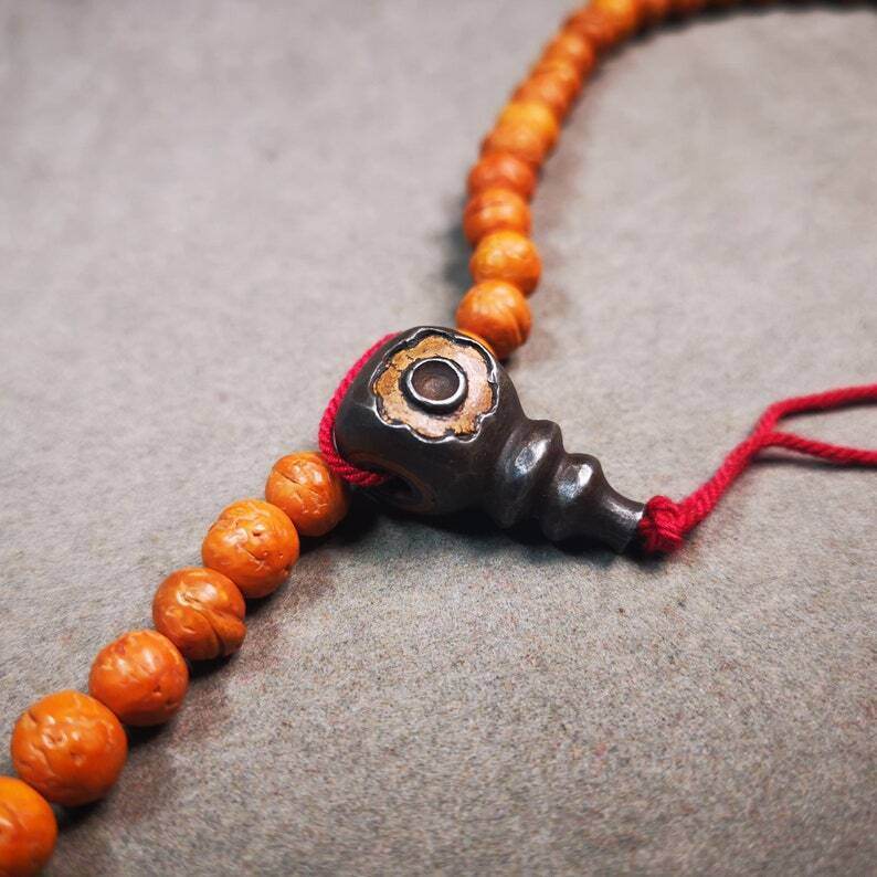 Mala Guru Bead, T-drilled 3-Hole Connector Bead - Gandhanra-ART