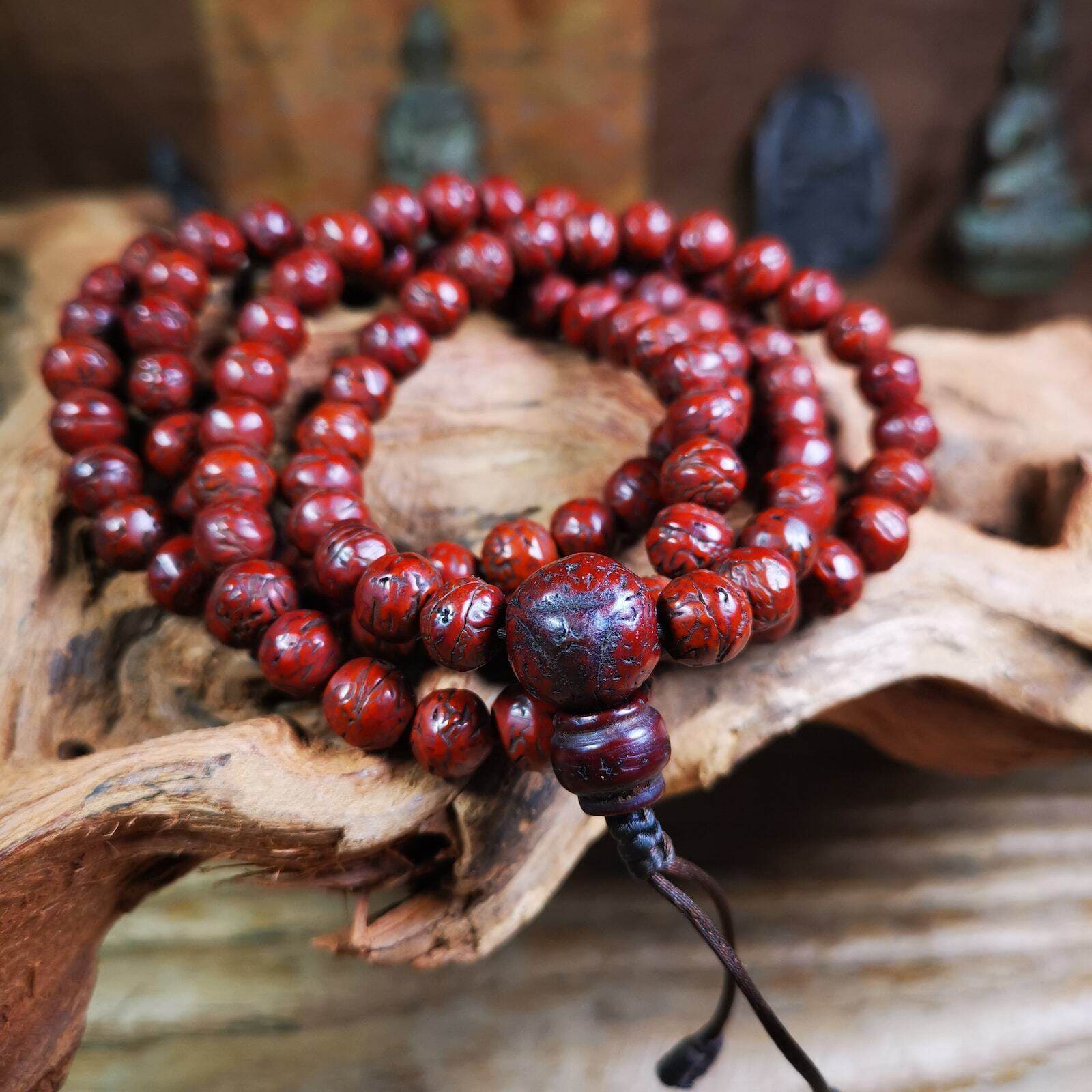 Old Mala,8.5mm Prayer Beads - Gandhanra-ART