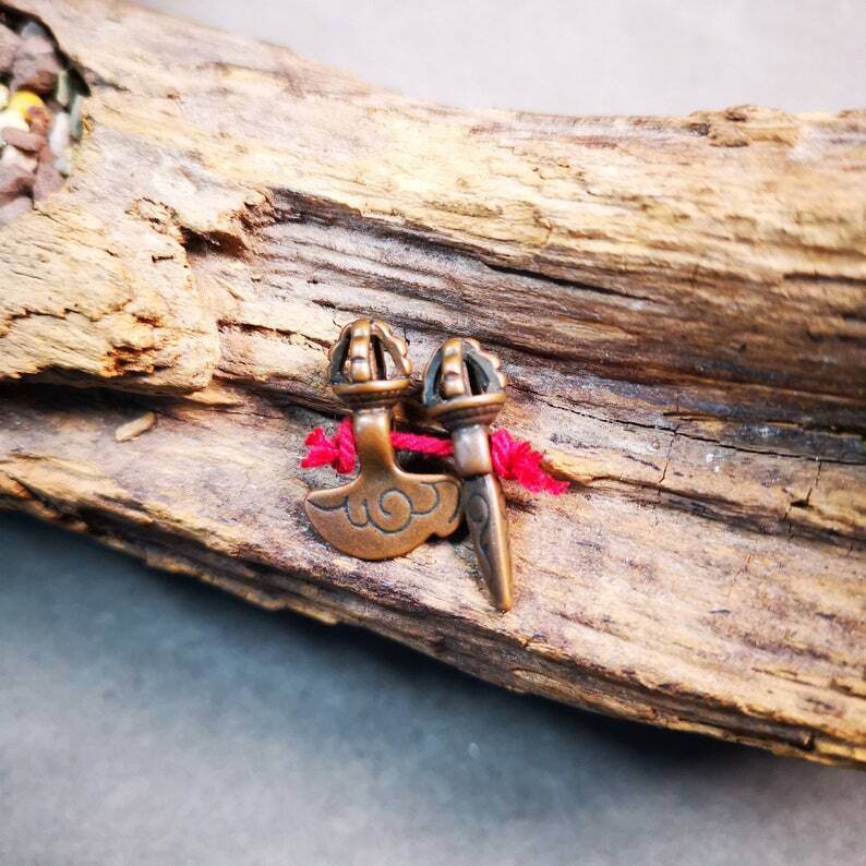 Amulet Pendant,Mini Phurba and Kartika, Mala Accessories - Gandhanra-ART