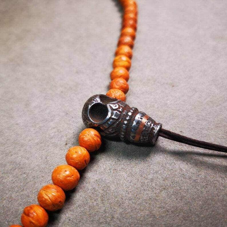 Guru Bead,T-drilled 3-Hole Mala Bead - Gandhanra-ART