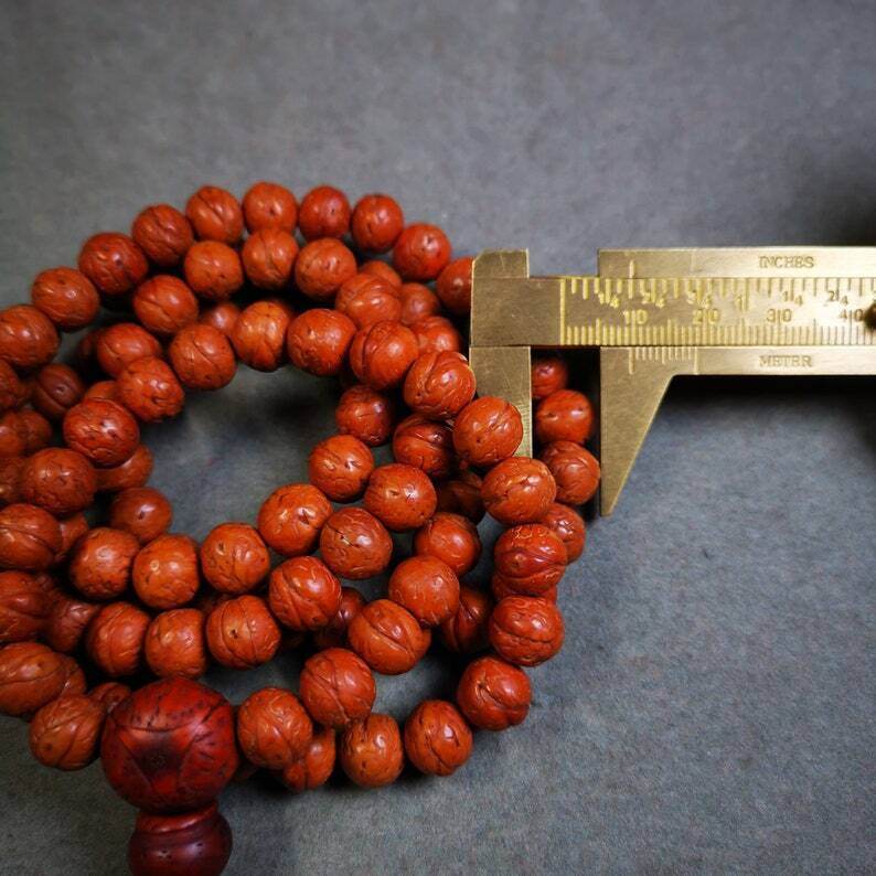 Old Mala,9mm Prayer Beads - Gandhanra-ART