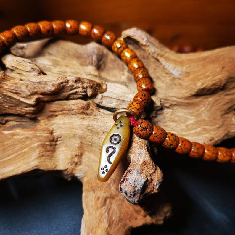 Yak Bone Carved Mani Jewel Prayer Bead Pendant - Gandhanra-ART