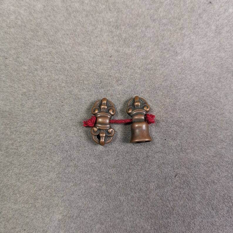 Amulet Pendant,Mini Vajra and Dorje Bell, Mala Accessories - Gandhanra-ART