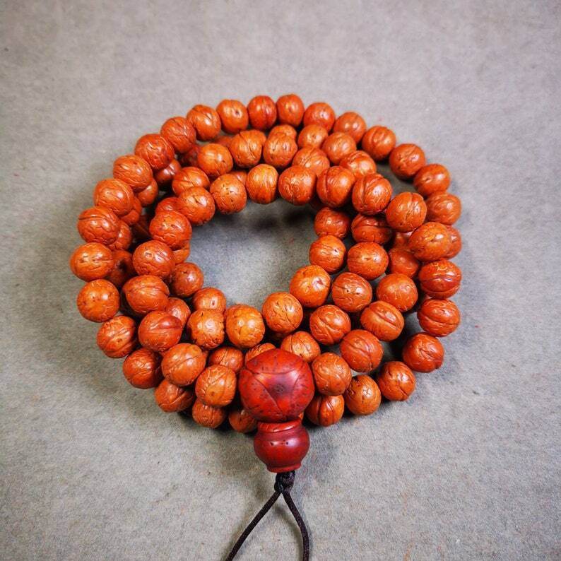 Old Mala,9mm Prayer Beads - Gandhanra-ART