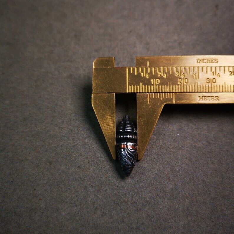 Amulet,Stupa Bead Pendant for Mala,Bag Hanging,Prayer Bead,0.9" × 0.3" Gandhanra-ART