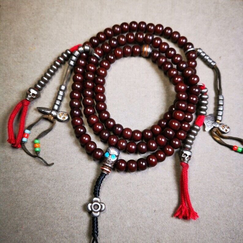 108 10 mm Bodhi-Wurzel-Mala, 89,4 cm