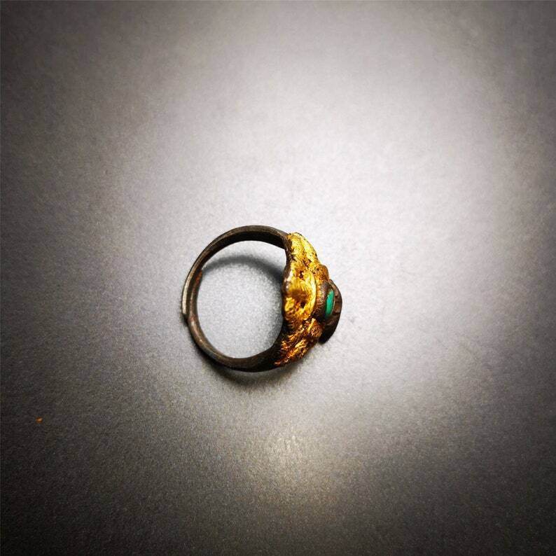 Tibetan Buddhist Vajra Bell Ring,Made of Pure Gold Filled and Silver Filled - Gandhanra-ART