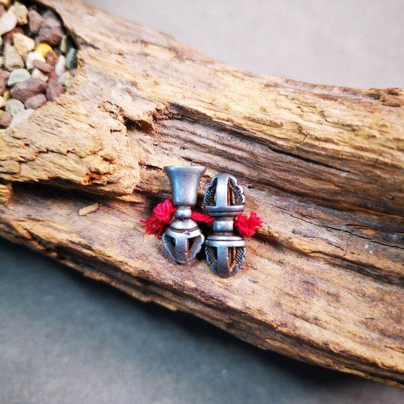 Amulet Pendant,Mini Vajra and Dorje Bell, Mala Accessories - Gandhanra-ART