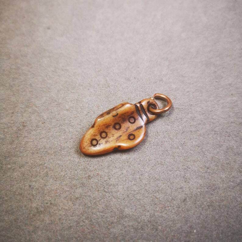 Yak Bone Amulet,Shankha,Conch Pendant - Gandhanra-ART