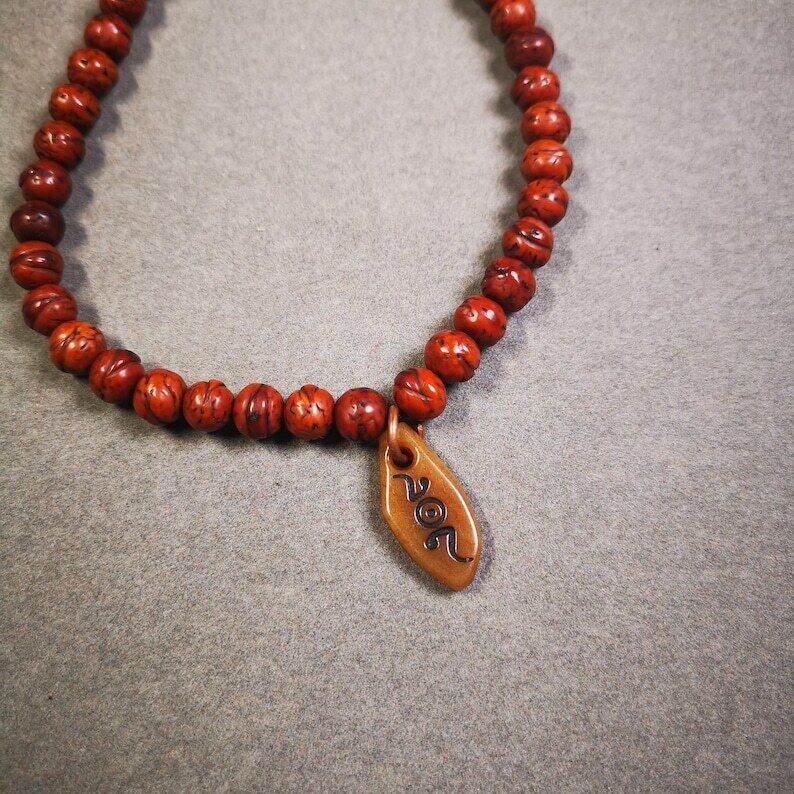 Yak Bone Carved Mani Jewel Prayer Bead Pendant - Gandhanra-ART