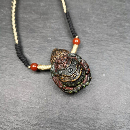 Old Tibetan Tsa Tsa Amulet, Scorpion Guru of Padmasambhava,Scorpion Terma Amulet - Gandhanra-ART