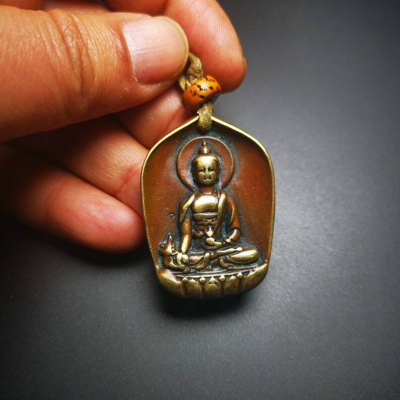 Buddhist Protective Pendant,Shakyamuni Gautama Amulet - Gandhanra-ART