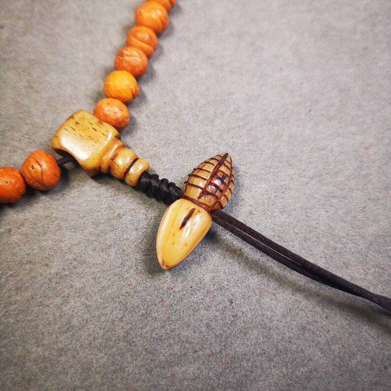 Yak Bone Carved Spacer Bead for Mala,Niang La TsaTsa Statue,Stupa Amulet - Gandhanra-ART