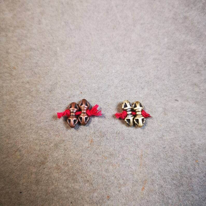 Amulet Pendant,Mini Vajra and Dorje Bell, Mala Accessories - Gandhanra-ART