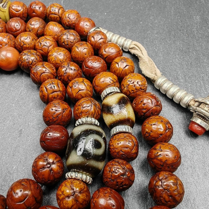 9mm 108 Kirin Eyes Bodhi Seed Prayer Beads