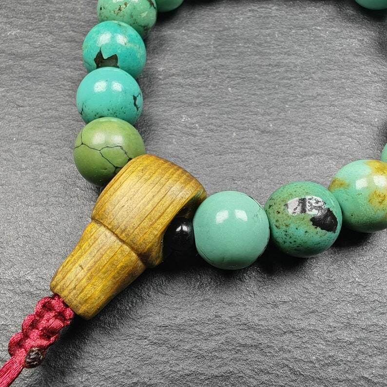 Old Tibetan Turquoise Bracelet Wrist Mala - Gandhanra-ART