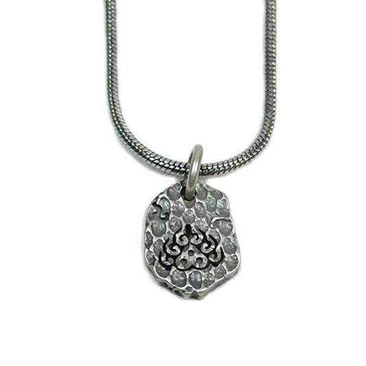 Tibetan Lucky Charm, Unique Buddhism Flame,Silver Pendant Amulet - Gandhanra-ART