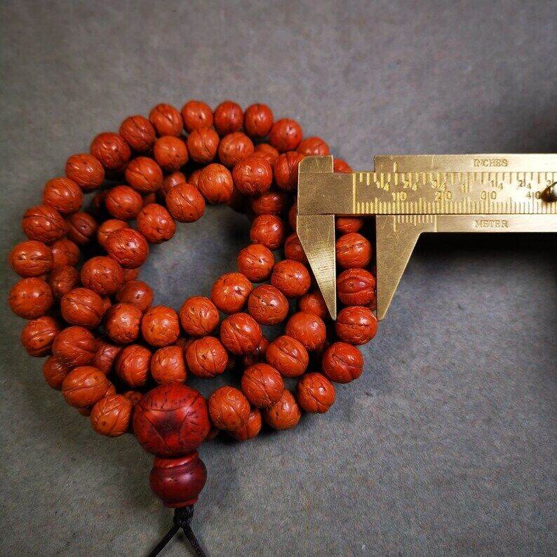 Old Mala,9mm Prayer Beads - Gandhanra-ART
