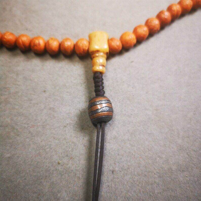 Mala Spacer Bead,Cold Iron Stripe Marker Beads for Prayer Beads Necklace - Gandhanra-ART