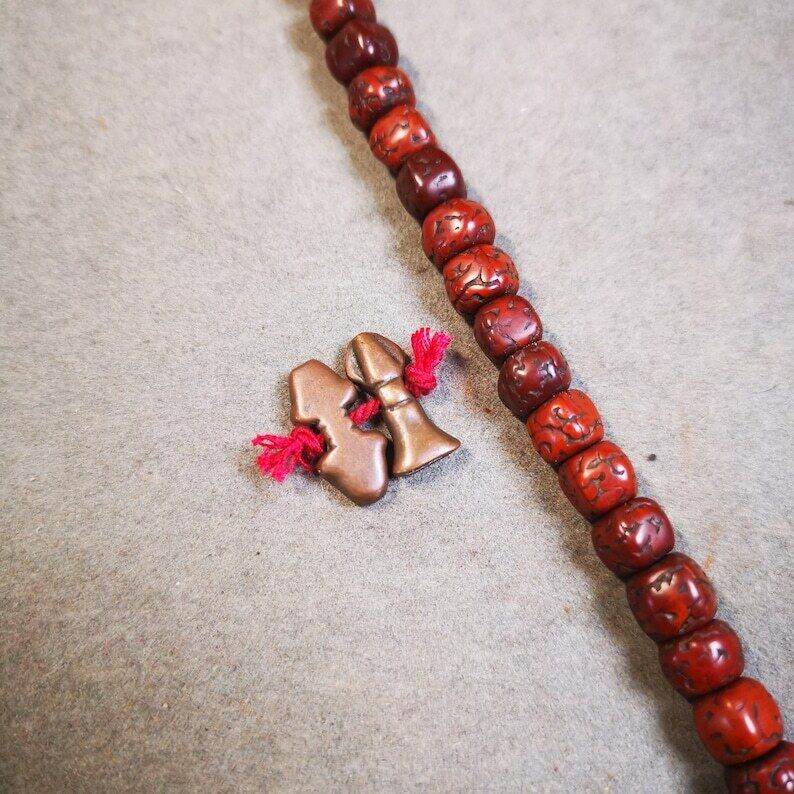 Amulet Pendant,Mini Vajra and Dorje Bell, Mala Accessories - Gandhanra-ART