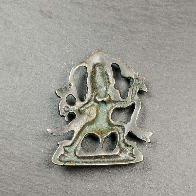 Tibetan Buddhist Statue,Mahakala Holding a Drum - Gandhanra-ART