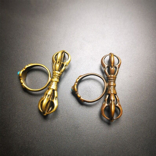 Vajra Ring,Buddhist Protection Jewelry 0.75" Gandhanra-ART