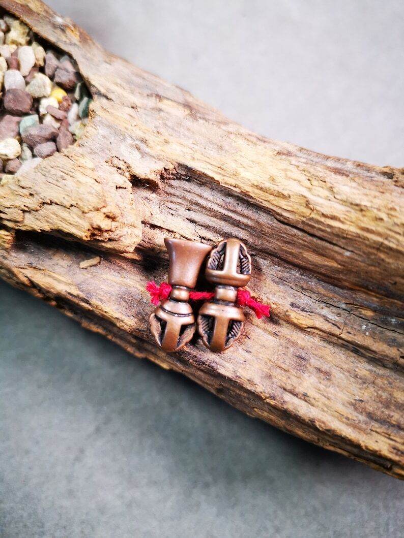 Amulet Pendant,Mini Vajra and Dorje Bell, Mala Accessories - Gandhanra-ART