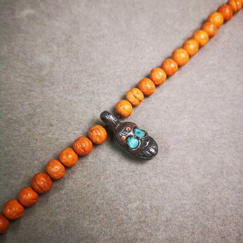 Mala Counter Clip,Skull Bum Counter Clip for Prayer Beads - Gandhanra-ART