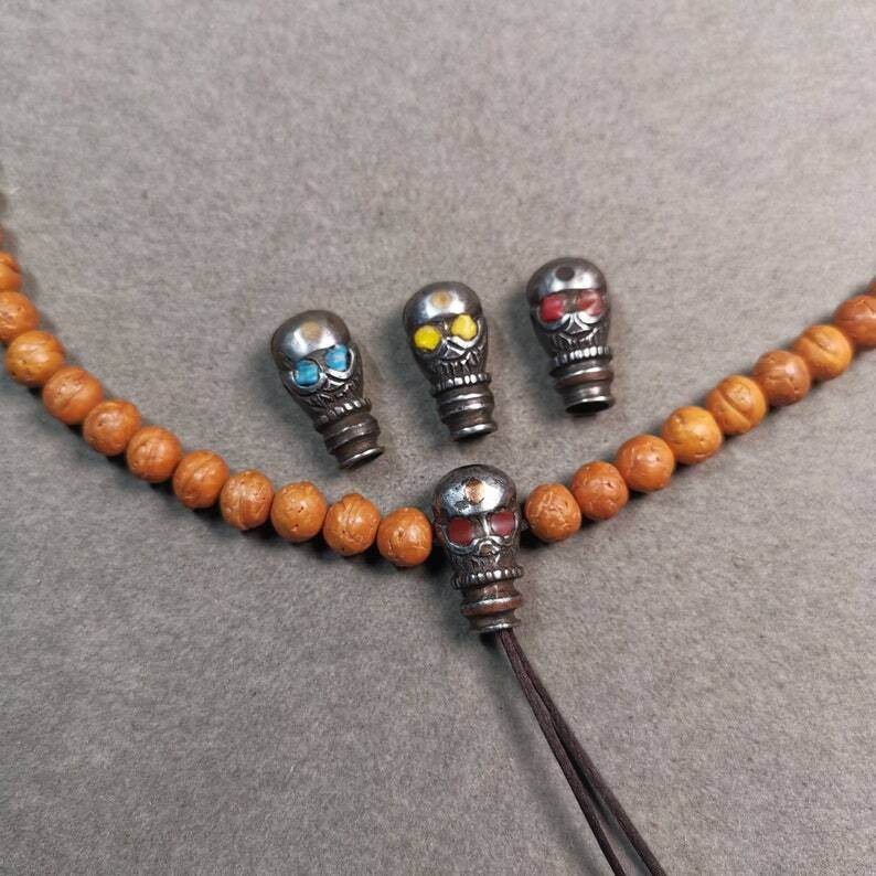 Mala Guru Bead, T-drilled 3-Hole Connector Bead - Gandhanra-ART
