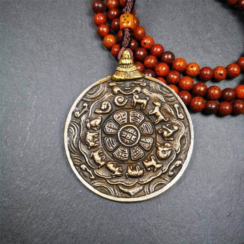 Amulet,Melong Mirror, SIPAHO(srid pa ho),Jiugong Bagua Badge - Gandhanra-ART