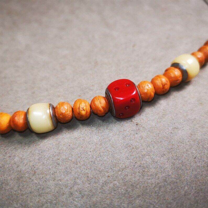 Mala Spacer Bead,Yak Bone Dice Marker Beads - Gandhanra-ART
