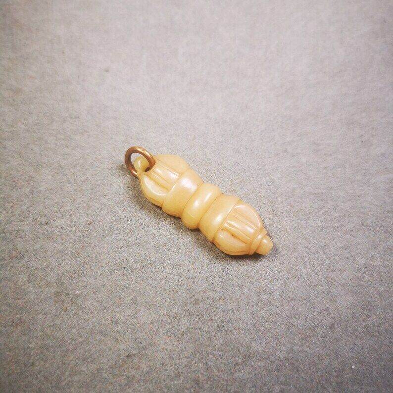 Yak Bone Amulet,Vajra Pendant for Mala,Prayer Beads - Gandhanra-ART