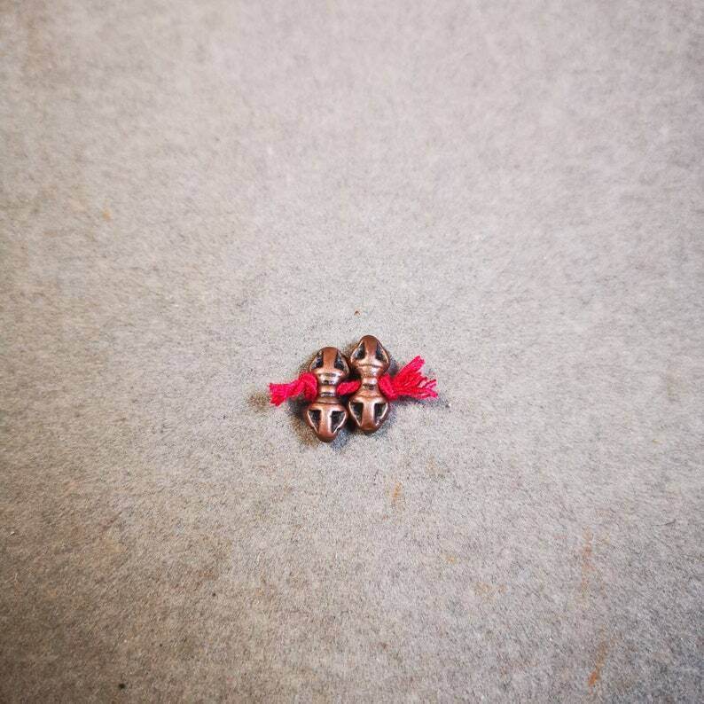 Amulet Pendant,Mini Vajra and Dorje Bell, Mala Accessories - Gandhanra-ART