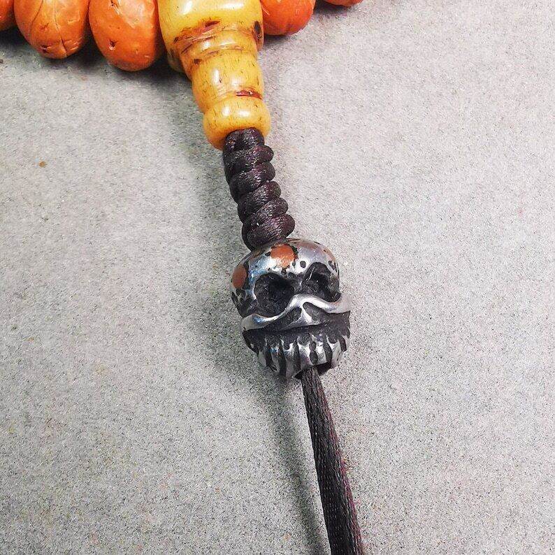 Amulet,Skull Citipati Spacer Pendant Bead for Mala,Necklace,Prayer Bead - Gandhanra-ART