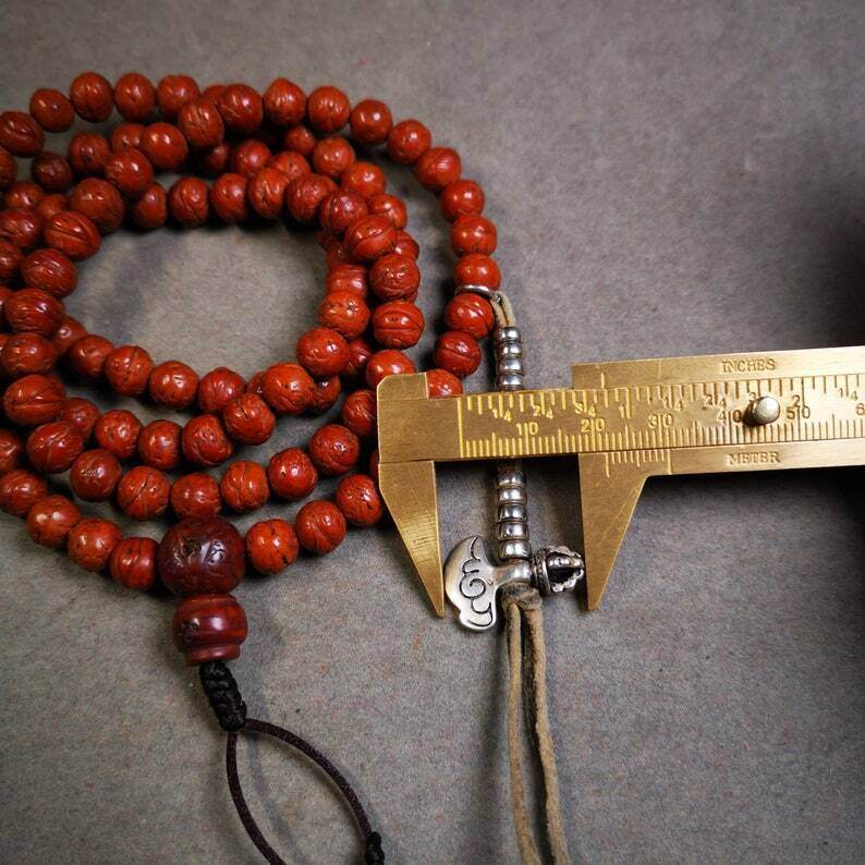 Old Mala,8mm Prayer Beads - Gandhanra-ART