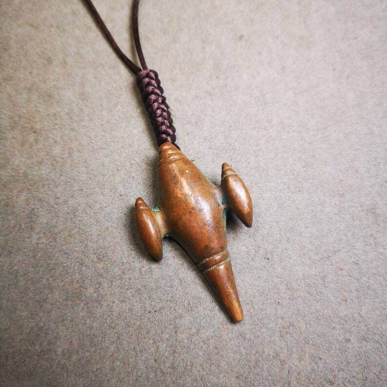 Vintage Shankha(Divine Conch) Badge,Tibetan Buddhist Protective Amulet Pendant - Gandhanra-ART