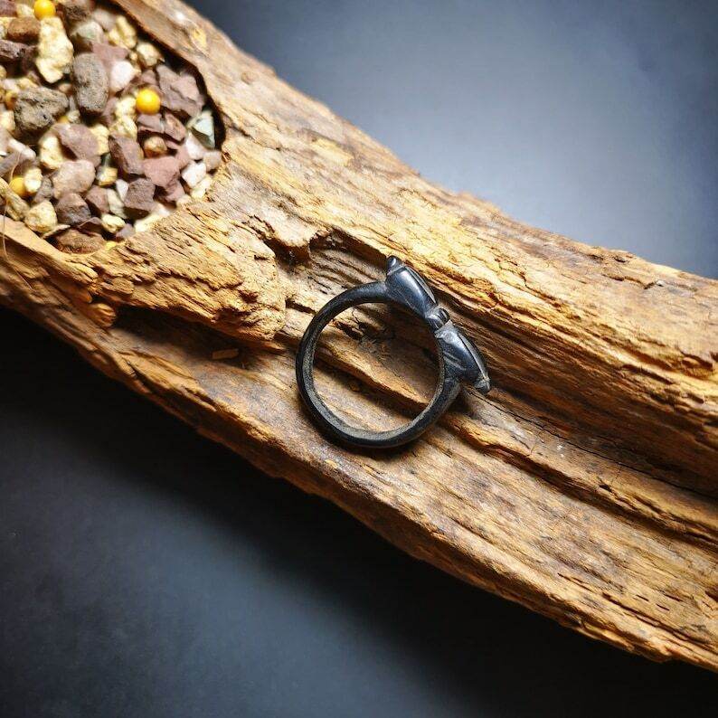 Vajra Ring,Made of Yak Horn,Buddhist Protection Jewelry - Gandhanra-ART
