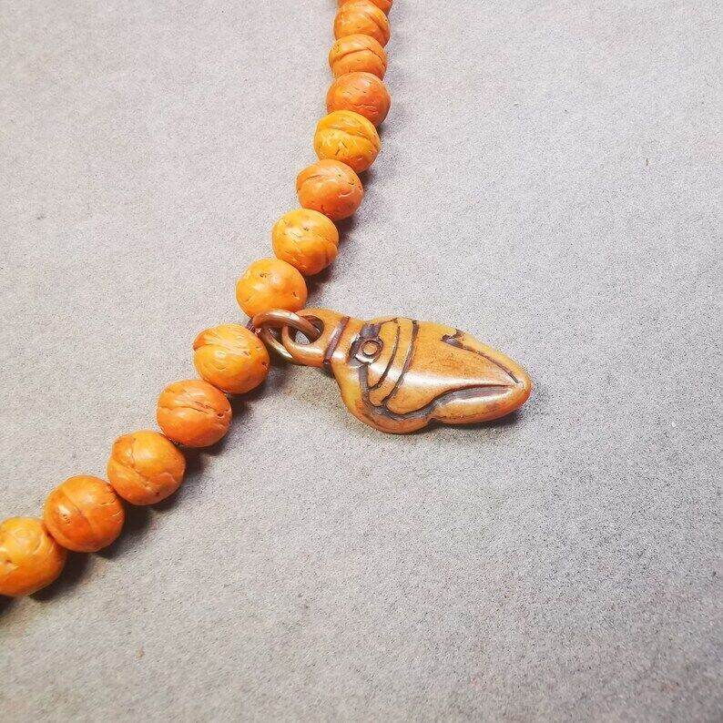 Yak Bone Amulet,Shankha,Conch Pendant - Gandhanra-ART
