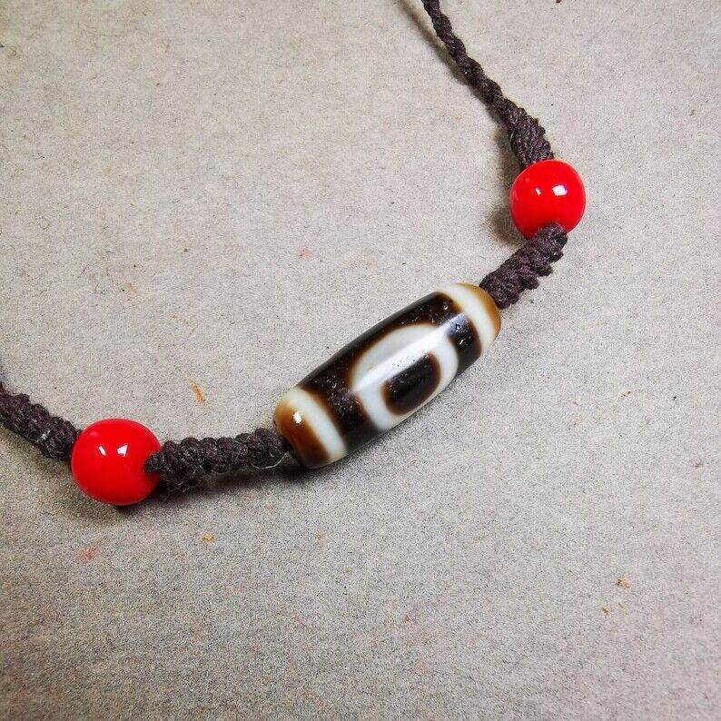 Sky & Earth Dzi Bead Necklace - Gandhanra-ART