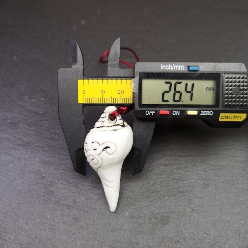 White Conch Shankha 2.28"×1.18" Gandhanra-ART