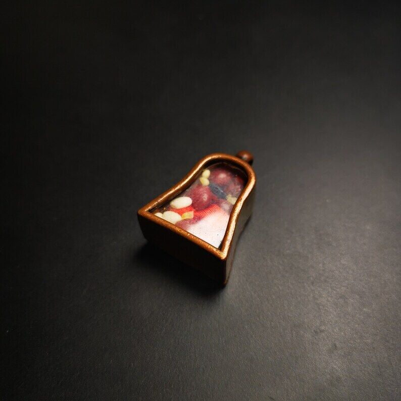 Antique Handmade Gau Ghau Shrine,Tibetan Buddhist Altar Amulet Pendant