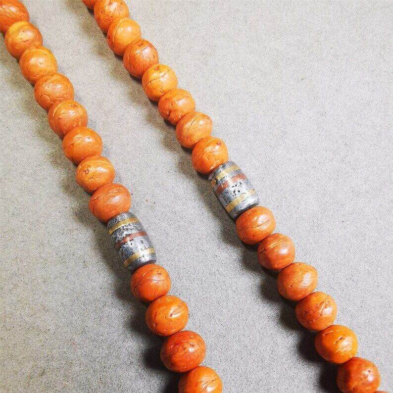 Mala Spacer Bead,Cold Iron Stripe Marker Beads for Prayer Beads Necklace - Gandhanra-ART