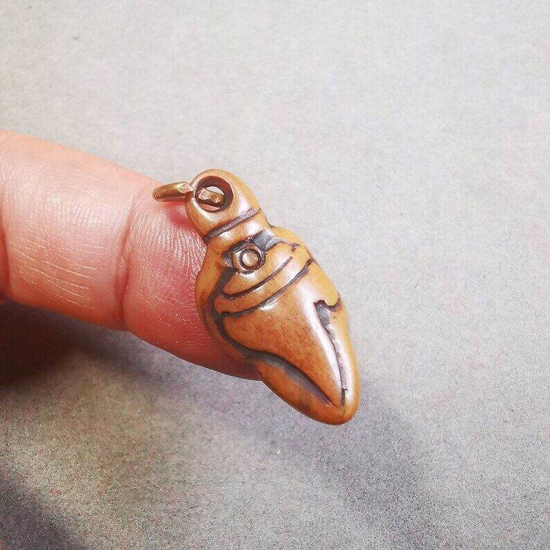 Yak Bone Amulet,Shankha,Conch Pendant - Gandhanra-ART