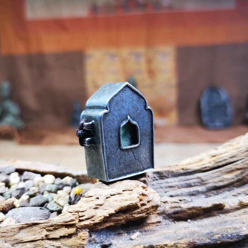 Antiguo Santuario Gau Ghau, Mini Colgante de Amuleto de Altar Budista Tibetano