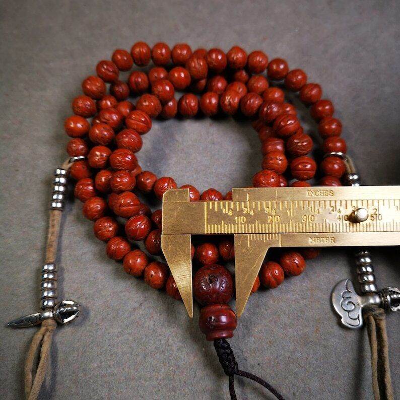 Old Mala,8mm Prayer Beads - Gandhanra-ART