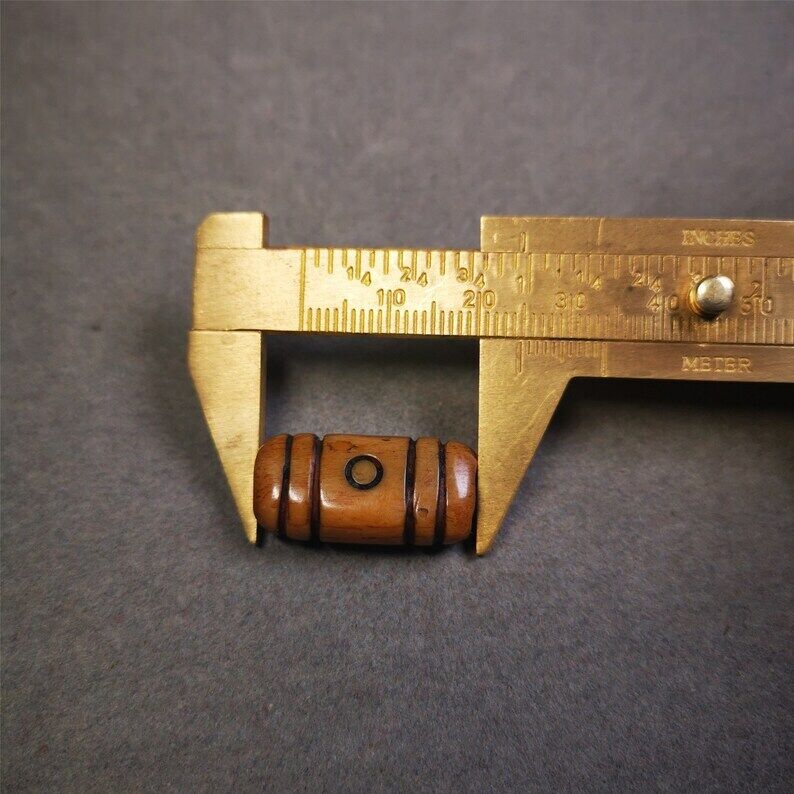 Yak Bone Carved Spacer Bead,0.98" × 0.5"