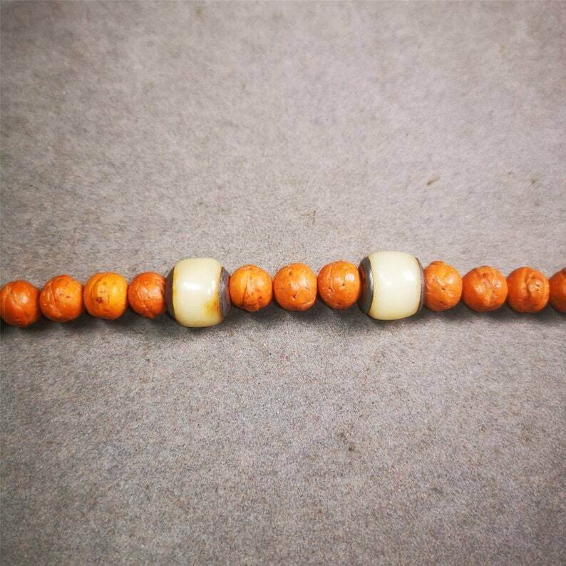 Mala Spacer Bead,Yak Bone Marker Beads for Prayer Beads Necklace - Gandhanra-ART